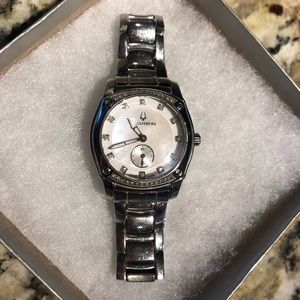 Bulova (Accutron) Womens Watch Silver/Diamonds